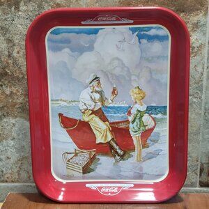 Coca Cola Sea Captain Metal Serving Tray 2005